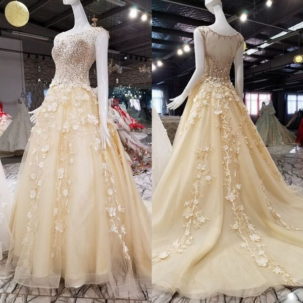 Brilhante Luz Amarelo Lantejoulas Vestidos de Baile Bateau Pescoço Frisada Ver Através de Volta Formal Vestido de Varredura Trem Tulle Plus Size Vestidos de Noite