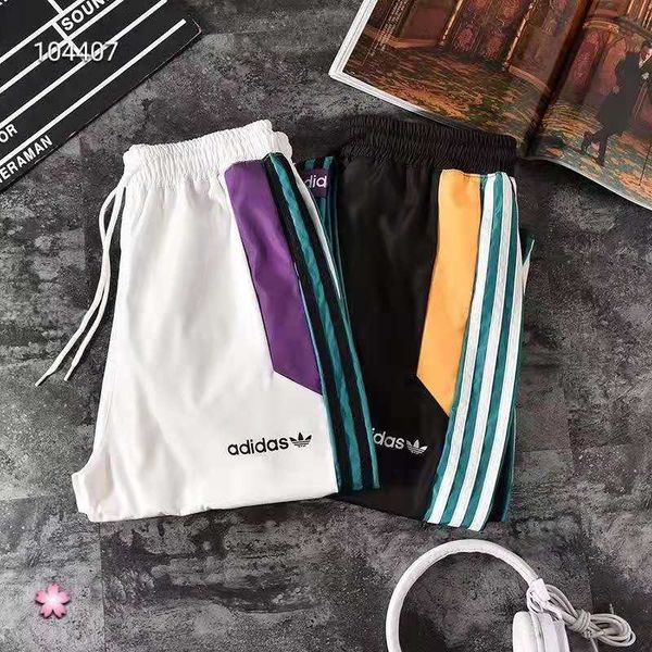 

mens luxury jogger pants новые фирменные спортивные брюки на шнуровке high fashion striped color side мужские дизайнерские бегуны размер m-3, Black