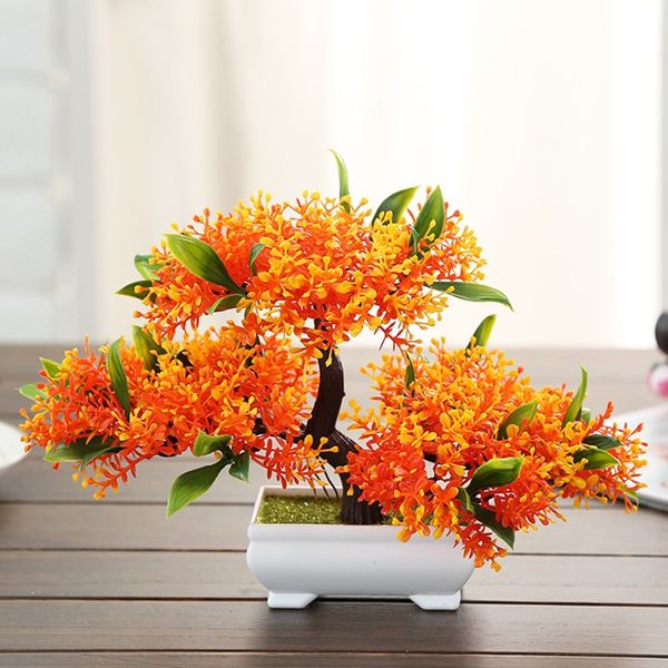 

fake tree small potted green plant lotus pine tree simulation plant flower bonsai set home decor table decoration crafts