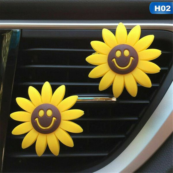 

car accessories for girls women air freshener cute car perfume sunflower vent clip fragrance scent diffuser auto decor #30