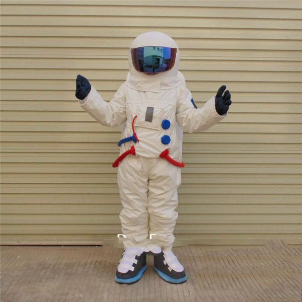 2019 fábrica traje novo traje espacial mascote direta Astronaut fantasia de mascote com a trouxa com luva LOGO, sapatos, frete grátis Tamanho Adulto