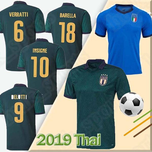 

Thai 2019 20 ITALY European Cup soccer Jersey 19 20 Dark green CHIELLINI EL SHAARAWY BONUCCI INSIGNE BERNARDESCHI FOOTBALL SHIRTS