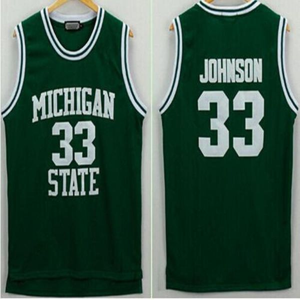 

мужская мичиганская штат спартанцы трикотажные изделия джонсона 33 университетского колледжа баскетбольная рубашка зеленый цвет белый дешевы, Black;blue