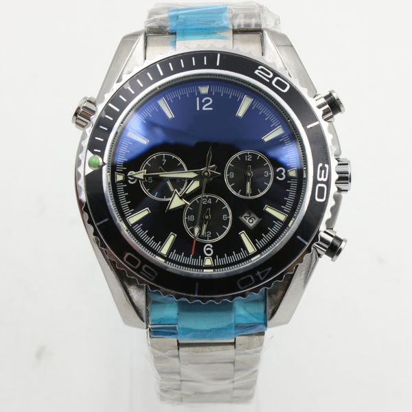 

omeg automatic sports limited watch professional planet ocean co-axial dive wristwatch folding clasp luxury men watches, Slivery;brown