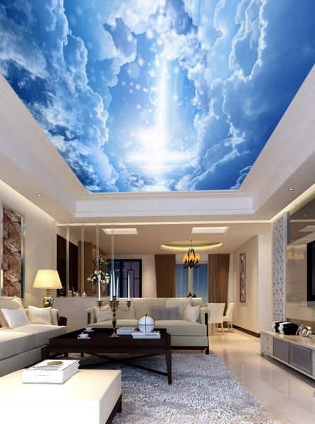 

3d stereoscopic wallpaper Dream sky cloud ceiling mural background wall sky ceiling wallpaper