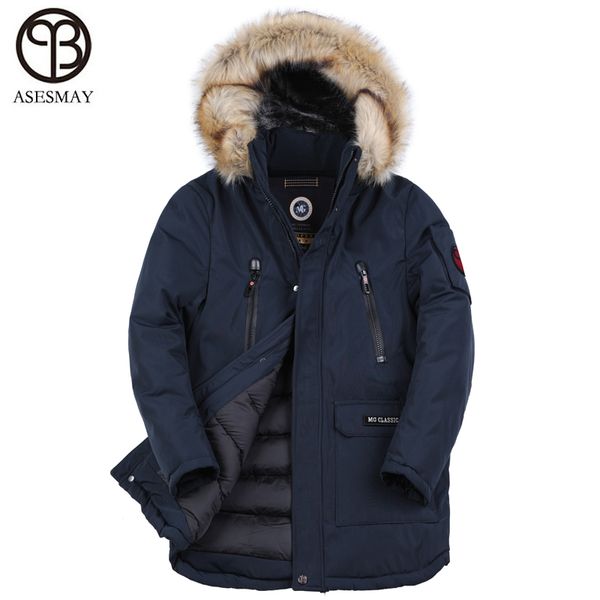 

asesmay 2018 winter men jacket very thick warm men's medium long parka winter coat artifical fur hooded plus size, Tan;black