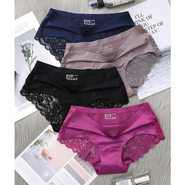 

женщины конструктор трусы для женщин сексуальная hollow трусиков женские трусы бесшовные средний талии дышащий промежность кружева трусики ж, Black;pink