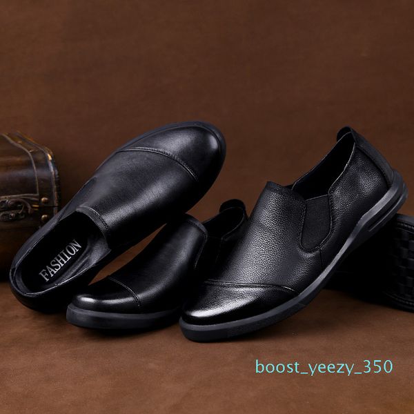 

men business formal wear hollow-out casual shoes men breathable lace up oxfords soft bottom soft genuine leather shoes b35, Black