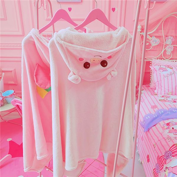 

ivyye 1pcs unicorn pig anime blanket plush velvet warm decoration soft bed home throw sofa blankets gifts new