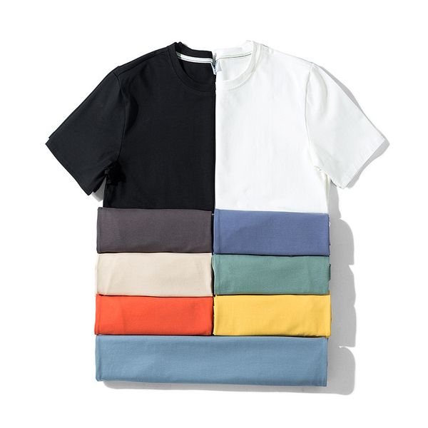 

summer t-shirt men's short-sleeved clothes diy 95 cotton short-sleeved shirt imprints logo printed, White;black