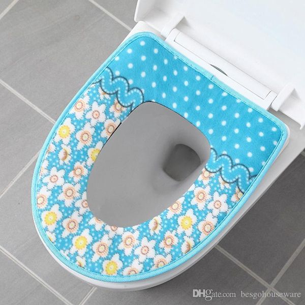 

wholesale toilet seat covers decoration cover warmer soft toilet seat cover plush pedestal pan cushion o-shaped cushion print bc bh0463