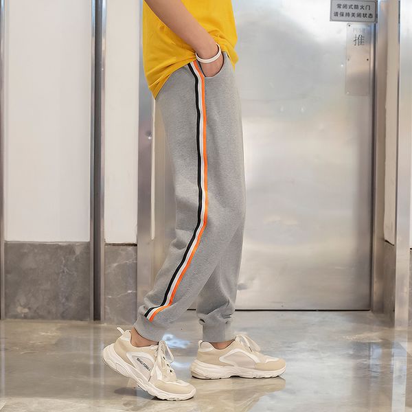 

men's pants hip hop style work trousers printing cotton casual slim fit active elastic motion joggers sweatpants m-3xl, Black
