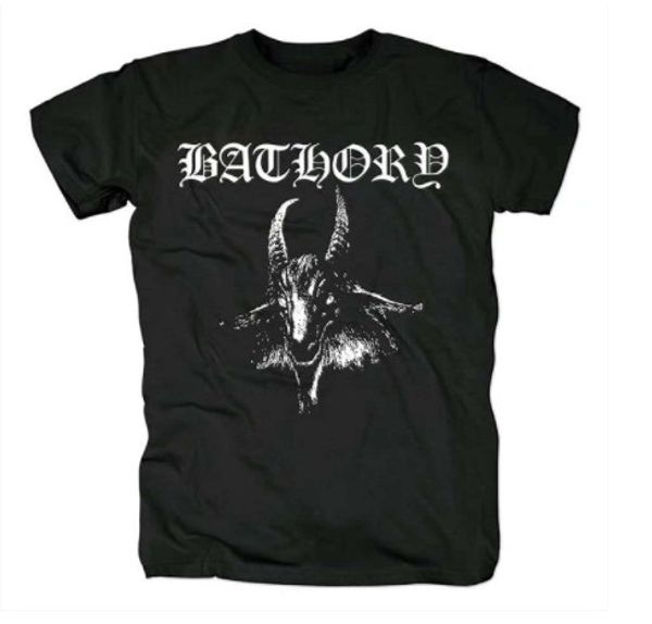 

мужская футболка bathory goat fashion style heavy metal printing black loose tee для мужчин и женщин t01, White;black
