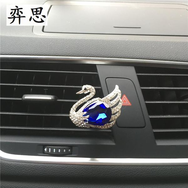 

beautiful colorful swans car perfume clip ladies car styling air conditioning accessories beautiful swan air freshener