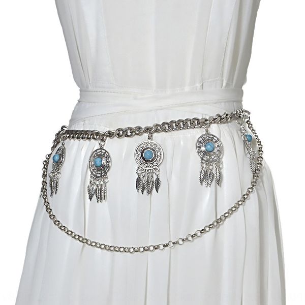 

leaf tassel waist chain ye tassel style women's women's leisure beach dance body chain thin belt women, Black;brown