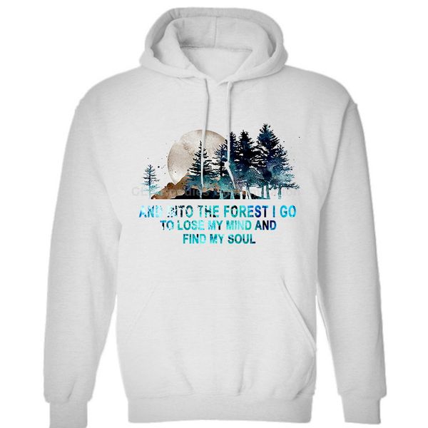 

pine and into the forest i go to lose my mind men's ash cotton mens neutral (womens) winter hoodies sweatshirts ing, Black