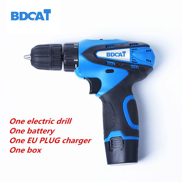 

bdcat 12v cordless drill rechargeable lithium battery electric drill mini power tools battery screwdriver with eu/us plug