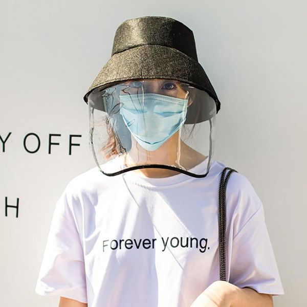 

anti droplet spittle dust-proof protective full face cover mask bucket caps hats women's basin cap saliva isolation cap