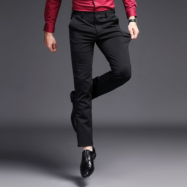 

suit pants business slim men's urban fashion casual pants / professional groom wedding pants, White;black