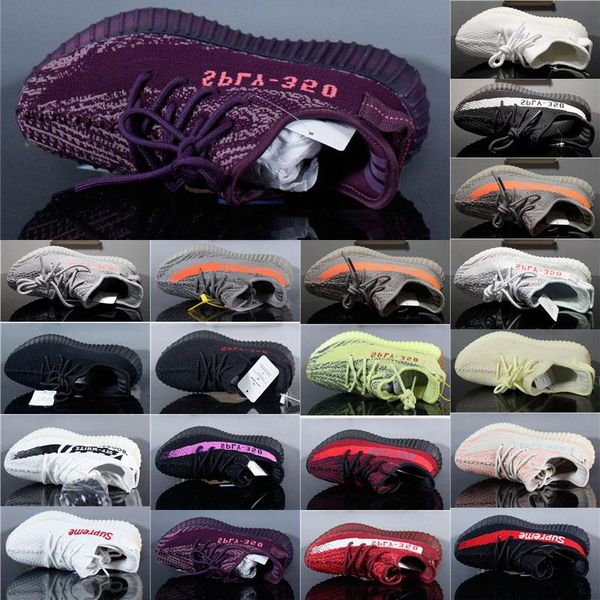 

2019 new kanye we t tatic clay v1 v2 white zebra reflective man women running neaker original de igner ca ual hoe ba f running hoe 77, Black