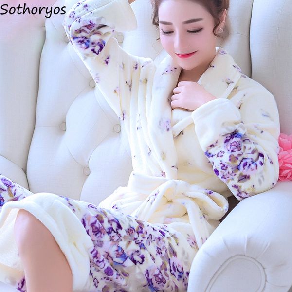 

robes women long bathrobe flower flannel warm kimono bath robe bridal wedding bridesmaid robe dressing gown womens nightwear new, Black;red