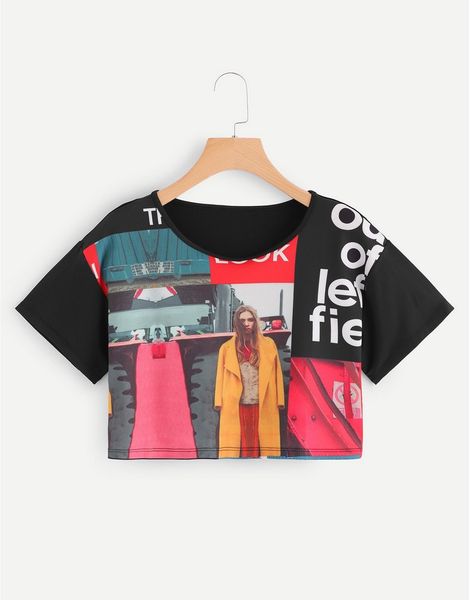 

letter print crew neck womens t-shirts summer with short sleeve short tshirts slim casual tshirts womens clothing, White