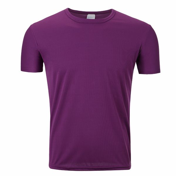 

trendy men's quick-drying round neck short-sleeved running short sleeve purple t-shirt jh-003-084, Black