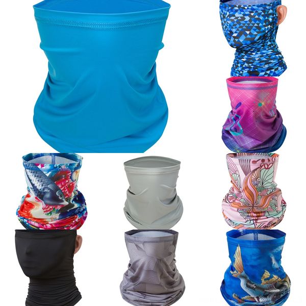 

4q55p simple style fishing head mask hiking bandana headwear headband cycling blocking outdoor scarf scarf face shield, Black