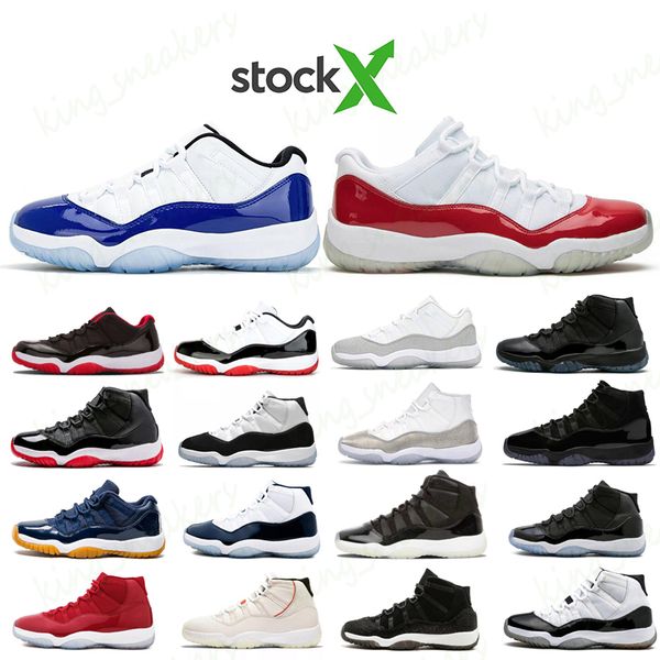 

stock x jumpman retro low white bred 11 11s basketball shoes heiress night maroon pantone think 16 white snake men women designer sneakers, Black