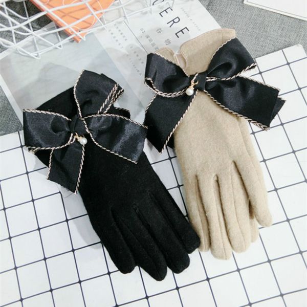 

women cashmere winter wrist gloves black khaki mittens, Blue;gray