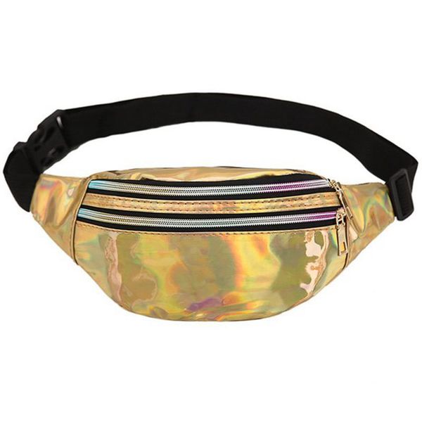 

female fashion waist bags laser chest bag phone pouch bag chest belt 2020 new fanny pack geometric cheap