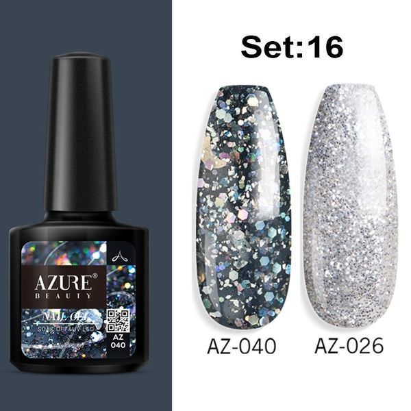 

beauty 2pcs/lot gel nail polish soak off uv/led gel lacquer sets long lasting glitter color varnish nail manicure kits, Red;pink