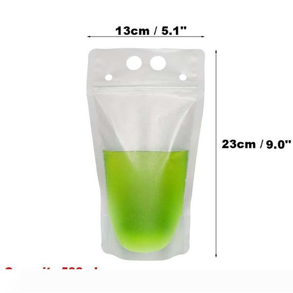 

dhl 500ml очистить пейте сумки мешок с солома многократно закрывающаяся zipper heavy duty ручной полупрозрачный стоячие пластиковые чехлы су