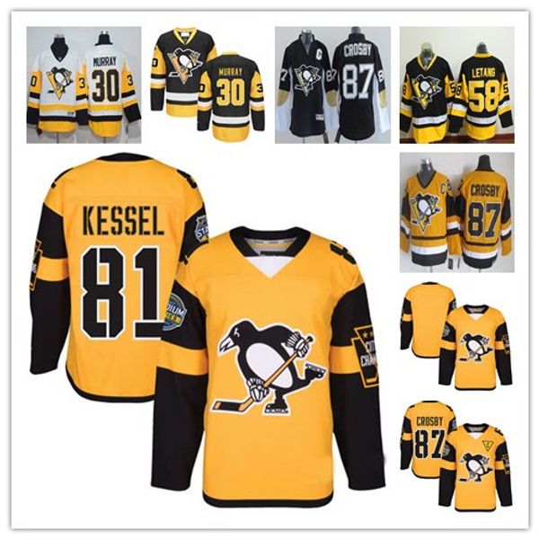 

2017 stadium series pittsburgh penguins hockey 30 matt murray 87 sidney crosby 58 kris letang 71 evgeni malkin all stitched sewn jerseys, Black;red