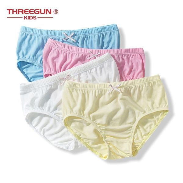 

threegun girls underwear modal 4pcs lot children underpants boxer panties candy colors girls briefs kids teenagers underwear, Camo