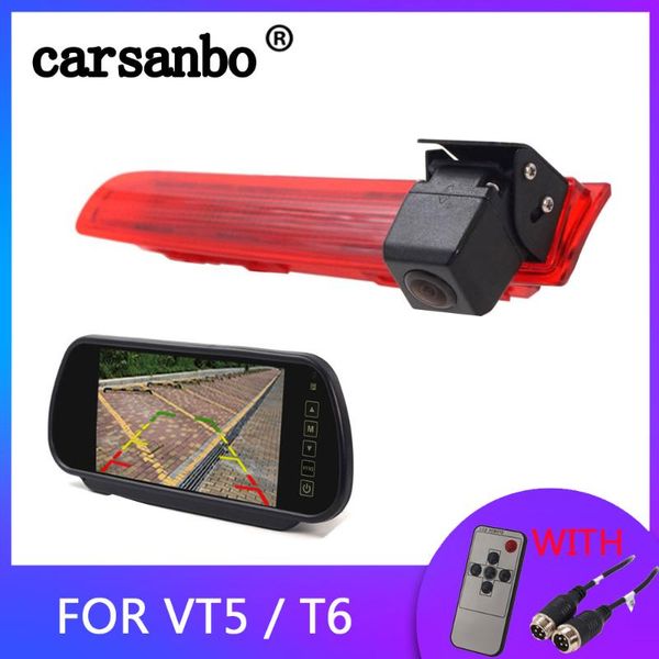 

car rear view back up camera for t5/t6 reverse parking camera optional 7 inch mirror monitor rearview backup brake light