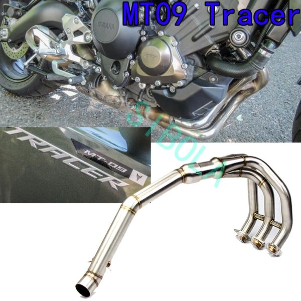

for yamaha mt09 mt-09 fz-09 tracer 2014 2015 2016 2017 2018 years motorcycle exhaust without muffler header pipe 51mm inlet