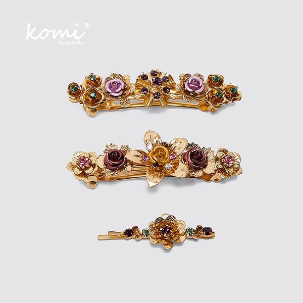 

клип коми boho rhinestone кристалл pearl цветок волос set cute rose темперамент зажим для волос девушки свадебные аксессуары k1763, Golden;white