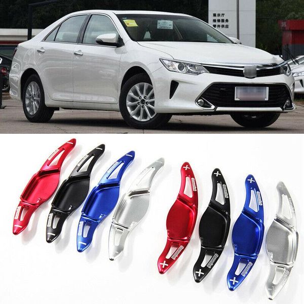 

2pcs aluminum car steering wheel shift paddle shifter for toyota camry 2012-2016
