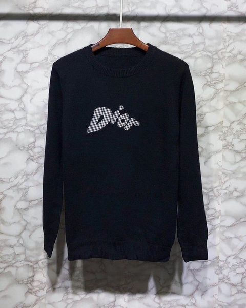

19ss mens designer sweaters jumper sweatshirts france letters paris embroidery new label crew neck clothes, White;black