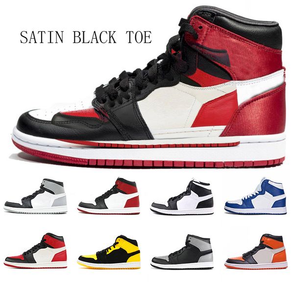 

satin black toe 1 high og bred toe chicago banned game royal basketball shoes men 1s 3 shattered backboard shadow multicolor sneakers