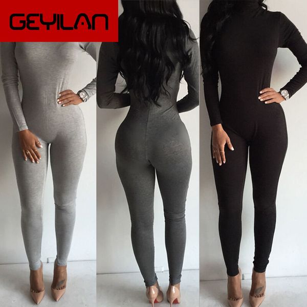 

women's jumpsuits & rompers women clothes zipper clubwear bodysuits playsuit long sleeve bodycon party jumpsuit trousers bodysuit s-xl, Black;white