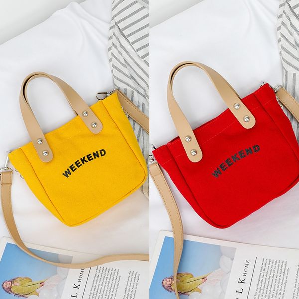 

2020 shoulder hand canvas hand parent-child shoulder messenger simple canvas bag bag female