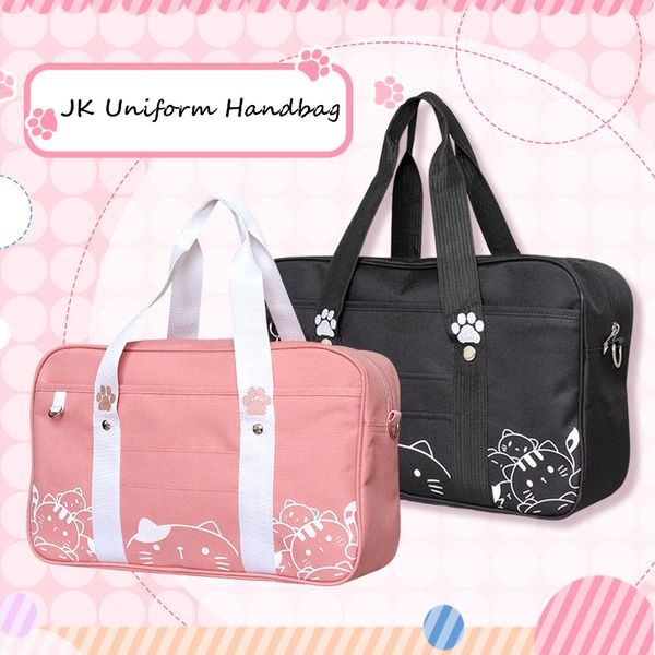 

японский стиль jk равномерное косплей сумки женщины моды kawaii cat crossbody сумка аниме школа плечо сумка для путешествий сумка