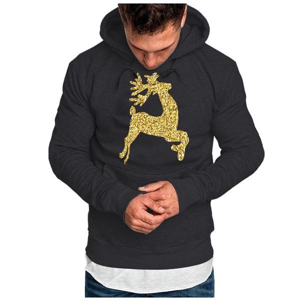 

plain men's sweatshirt men black punk hoodie sweatshirt casual sports nice christmas printing plus velvet sudadera hombre