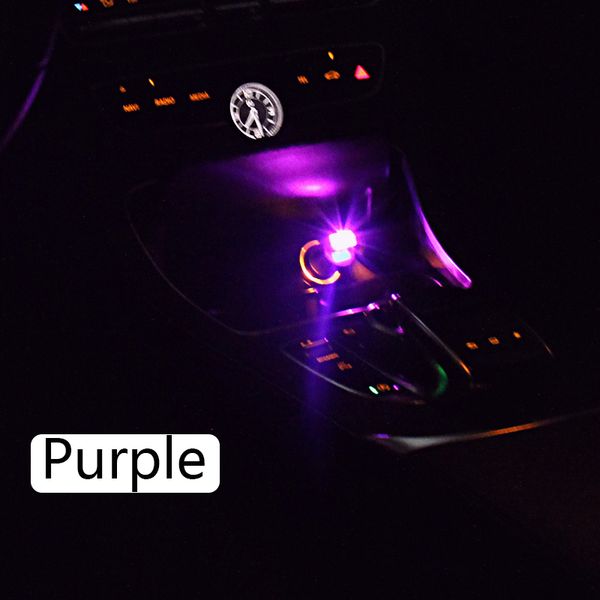 

2pcs purple pink usb atmosphere light led car atmosphere lamp foot decorative lamp emergency lighting universal car styling