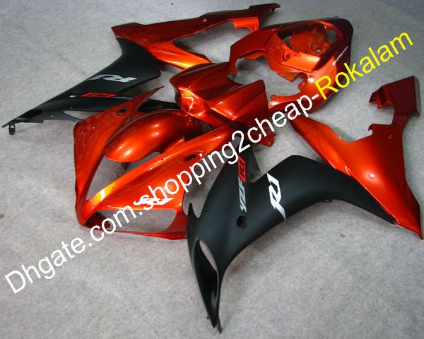 Carene YZF R1 nero arancione adatte per Yamaha YZF1000 YZFR1 2004 2005 2006 YZF-1000 Set carenatura moto sportiva (stampaggio ad iniezione)