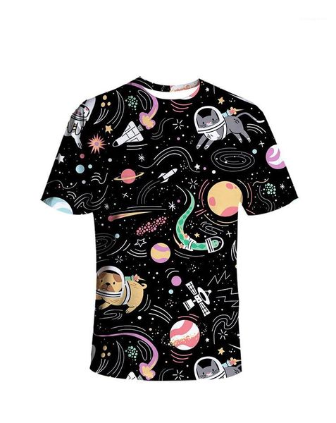 

size s 3xl star 3d animal printed black womens tshirts couple o neck short sleeve creativity street fashion womens designer tees, White