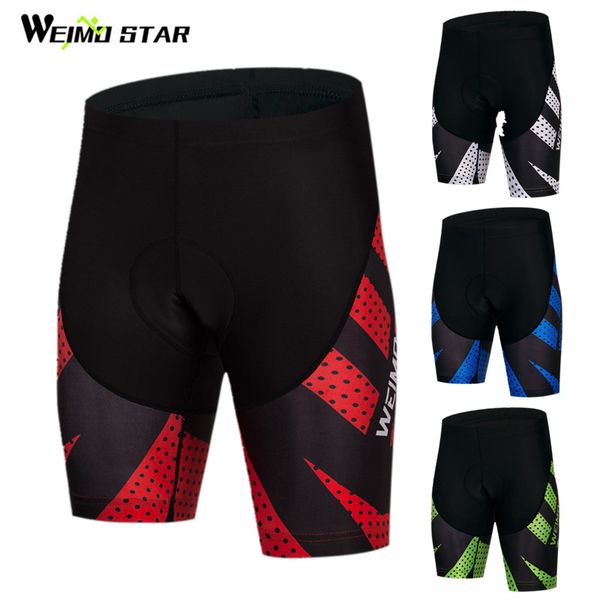 

weimostar summer sports cycling shorts mtb men shockproof bicycle shorts 4d gel padded mountain bike culotte ciclismo, Black