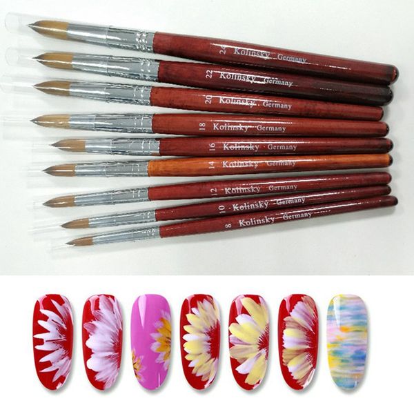 

1pc nail tools wooden nail brush polishing painting pen crystal bead picker point pen professional manicure tools, Yellow